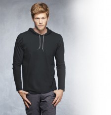 ADULT FASHION BASIC LONG SLEEVE HOODED TEE 987 186