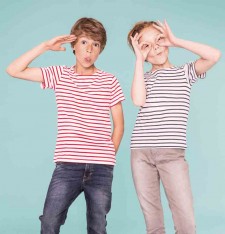 KIDS ROUND NECK STRIPED T-SHIRT MILES 01400 518