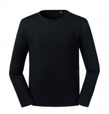 Męski T-shirt z bawełny organicznej z długimi rękawami