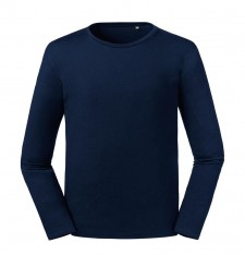 Męski T-shirt z bawełny organicznej z długimi rękawami