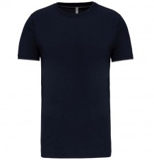Męski T-shirt z kontrastowymi żyłkami - pranie 60°C (rozmiary: 3XL, 4XL, 5XL)