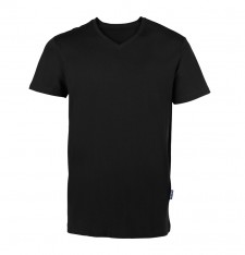 Męski organiczny luksusowy T-shirt V - pranie 60°C