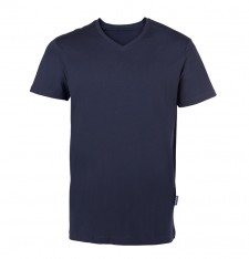 Męski organiczny luksusowy T-shirt V - pranie 60°C