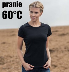Damski luksusowy T-shirt organiczny - pranie 60°C