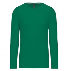 Męski dopasowany T-shirt z długimi rękawami