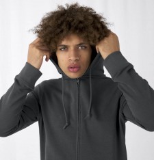 Męska rozpinana bluza organiczna z kapturem
