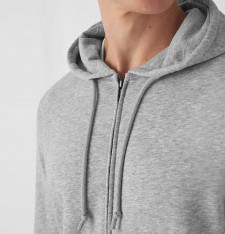 Męska rozpinana bluza organiczna z kapturem