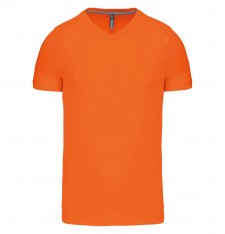 Męski dopasowany T-shirt V