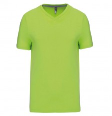 Męski dopasowany T-shirt V