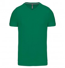 Męski dopasowany T-shirt V