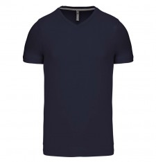 Męski dopasowany T-shirt V