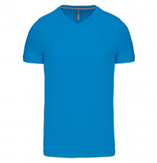 Męski dopasowany T-shirt V