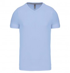 Męski dopasowany T-shirt V