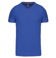 Męski dopasowany T-shirt V