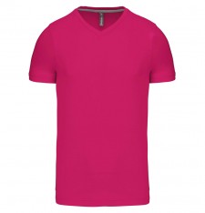 Męski dopasowany T-shirt V