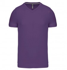 Męski dopasowany T-shirt V