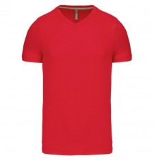 Męski dopasowany T-shirt V