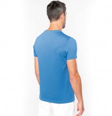Męski dopasowany T-shirt V