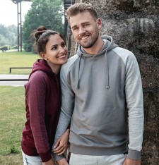 Męska bluza bejsbolowa z kapturem bez kieszeni