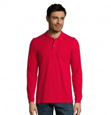 Męskie polo Perfect z długimi rękawami (rozmiary: 3XL, 4XL)