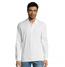Męskie polo Perfect z długimi rękawami (rozmiary: 3XL, 4XL)