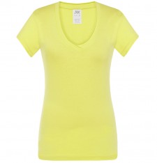 Damski T-shirt z dekoltem w serek
