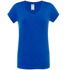 Damski T-shirt z dekoltem w serek