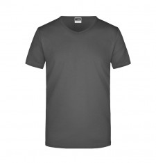 Męski dopasowany T-shirt z dekoltem w serek