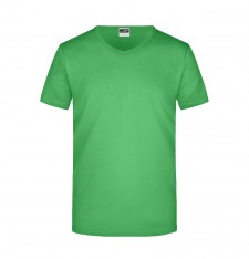 Męski dopasowany T-shirt z dekoltem w serek