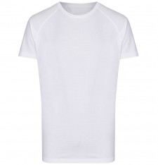 Wydłużony męski melanżowy T-shirt bejsbolowy