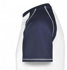 Męski T-shirt bejsbolowy z ozdobnymi szwami