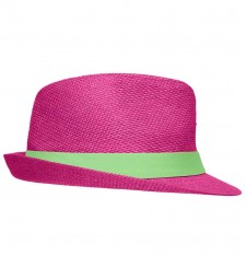 Kolorowy kapelusz słomkowy trilby