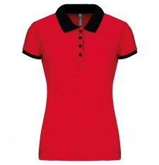 Damskie lekkie polo ringer