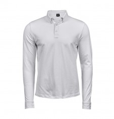 Męskie elastyczne polo Fashion z długimi rękawami