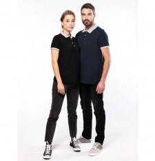 Męskie lekkie polo ringer