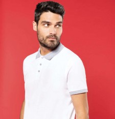Męskie lekkie polo ringer