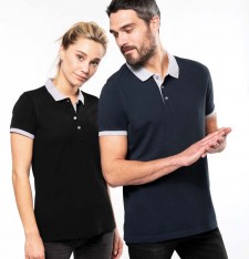 Męskie lekkie polo ringer