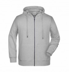 Męska organiczna rozpinana bluza z kapturem