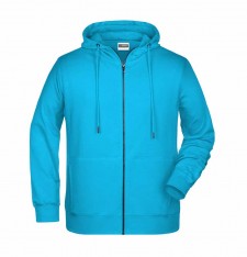 Męska organiczna rozpinana bluza z kapturem
