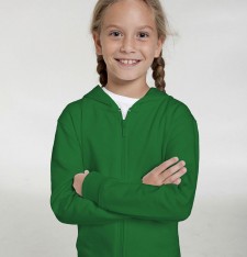 Dziecięca gruba bluza z bawełny organicznej z kapturem na zamek