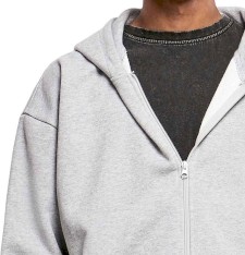 Ultra gruba nieszczotkowana bluza z kapturem na zamek (rozmiary: 3XL, 4XL, 5XL)