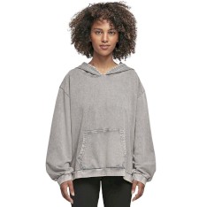 LADIES´ ACID WASHED OVERSIZE HOODY BY194 D33