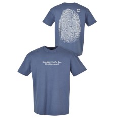 Bardzo gruby T-shirt Oversize z grafiką: odcisk palca