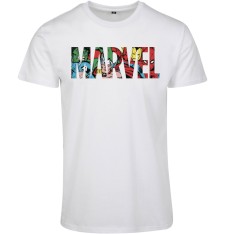 Klasyczny T-shirt z grafiką: komiksowe logo Marvel