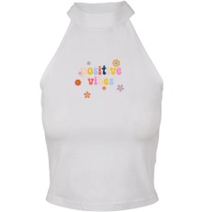 POSITIVE VIBES TURTLENECK SHORT TOP BE001 [BY134] D56