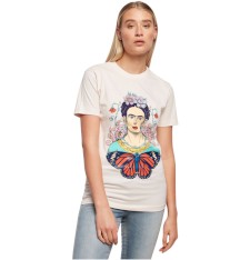 Damski gruby T-shirt z grafiką: Frida Kahlo motyl