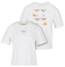 Damski T-shirt z grafiką: drinki z przyjaciółmi