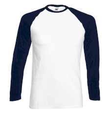 Męski T-shirt bejsbolowy Valueweight z długimi rękawami