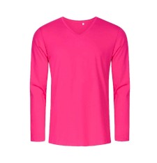 Męski T-shirt V z długimi rękawami