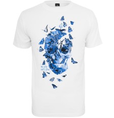 Gruby T-shirt z grafiką: czaszka z motyli